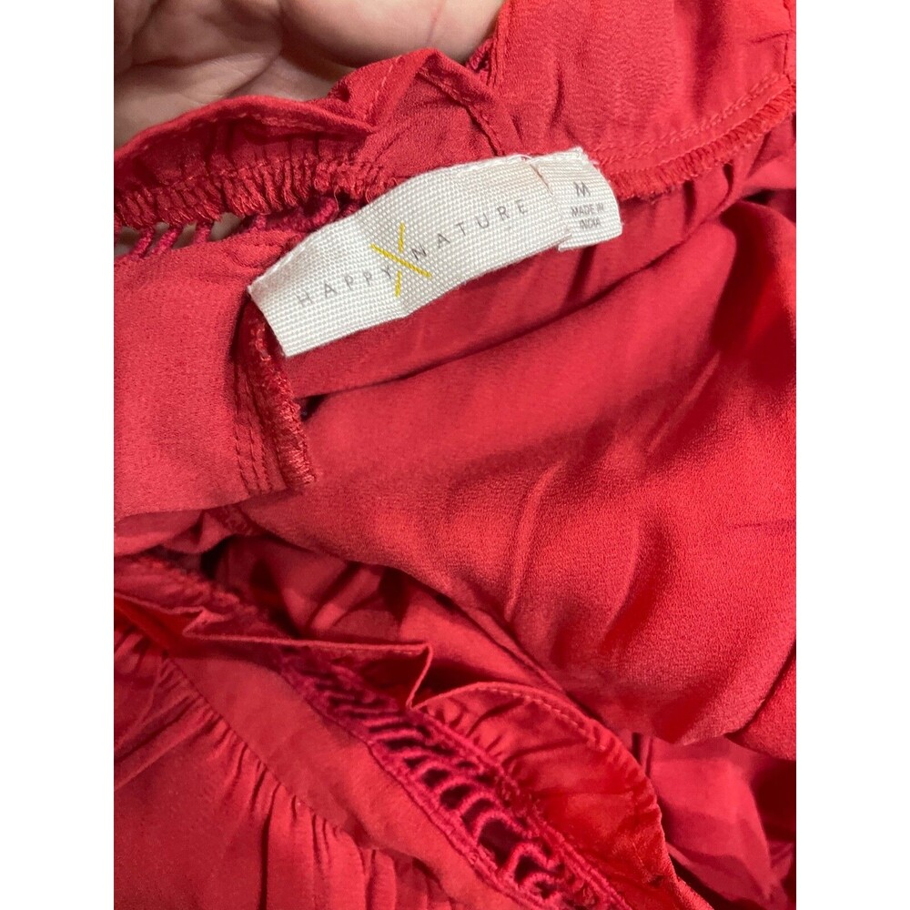 Chic Ruffled Red Maxi Dress - Picture 9 of 10